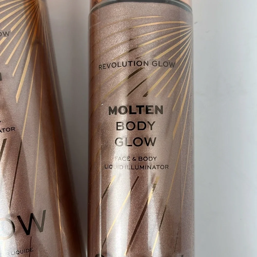 Liquid Illuminator Rose Gold Face and Body Highlighter Revolution 3pc Bundle - Picture 2 of 7